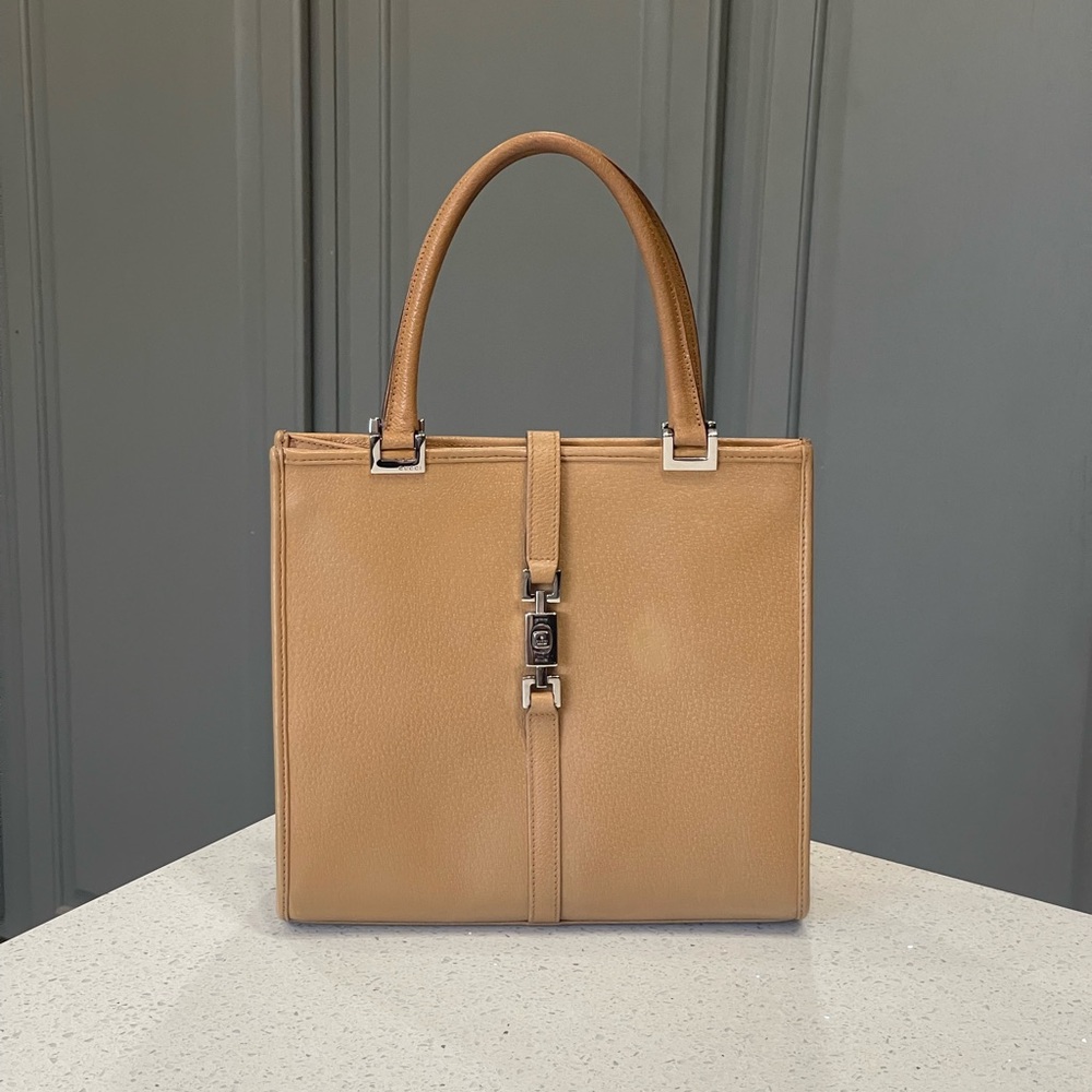 Gucci Leather Jackie Tote Handbag EUC + COA